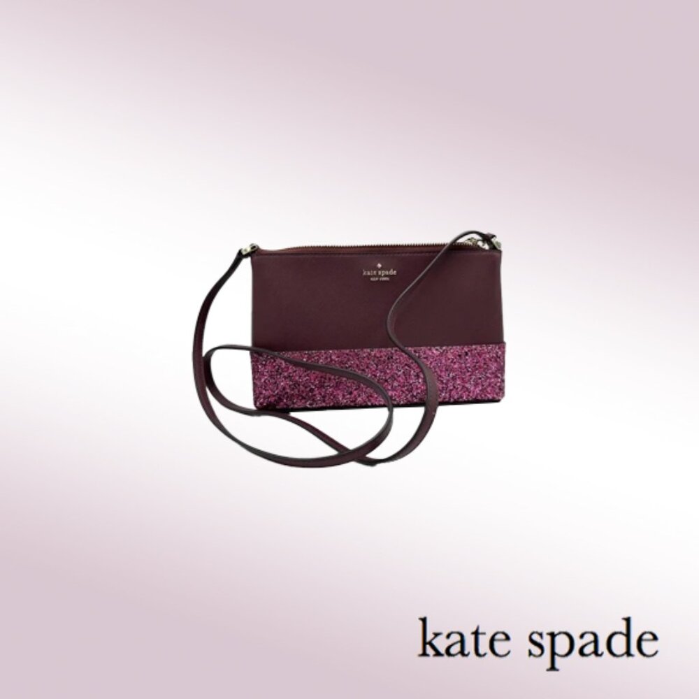 Kate Spade Greta Court Glitter Ramey Small Crossbody – Cherrywood